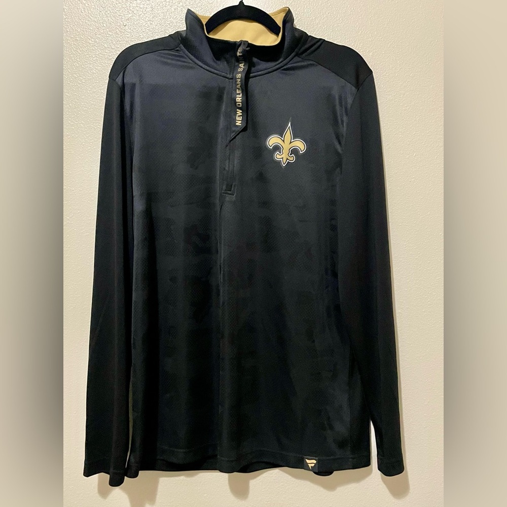Fanatics New Orleans Saints Pullover Men’s Large Black Fanatics 1/4 Zip Camo